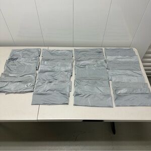 Lot of 38 Spandex Banquet Chair Sashes - Silver